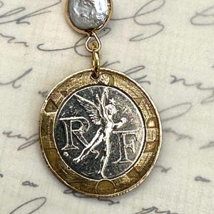 1989 France 10 Francs Coin Necklace Pendant. Choose from 3 Settings
