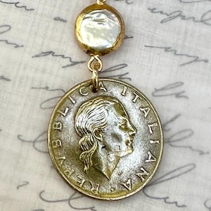 1988 Italy 200 Lire Coin Necklace Pendant. Choose from 3 settings
