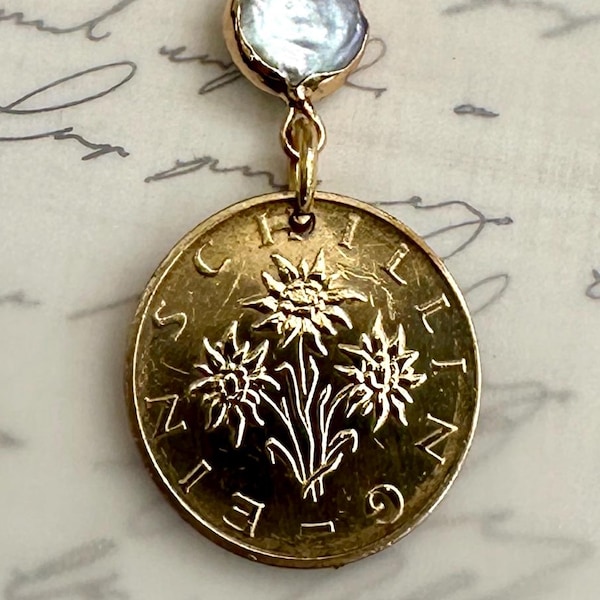 1995 Austria 1 Schilling Coin Necklace Pendant. Choose from 3 Settings