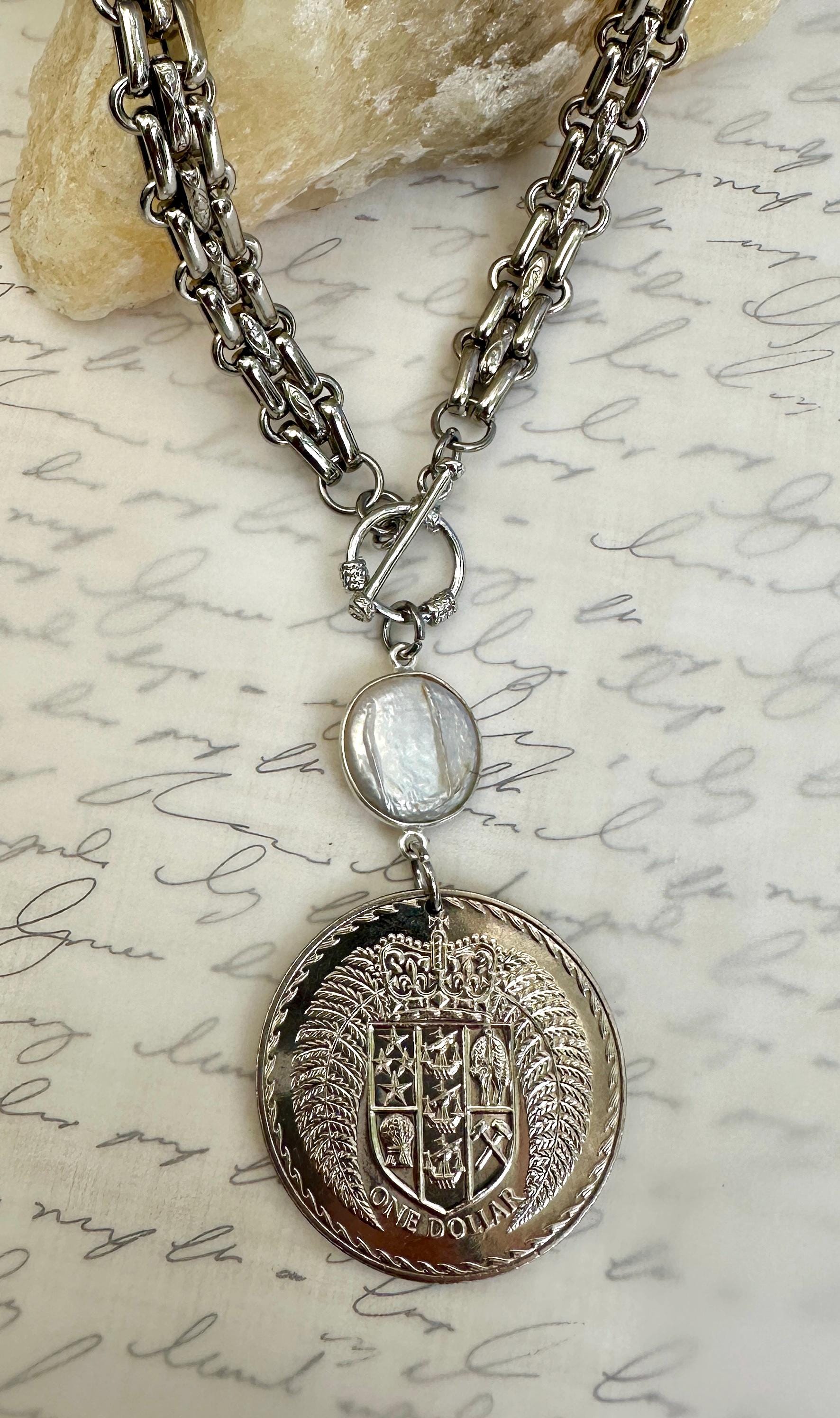 アメリカ モルガン1ドル銀貨リメイク ペンダント ネックレス E