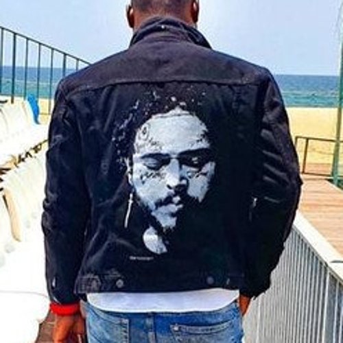 Post Malone Printed Denim Jacket Post 