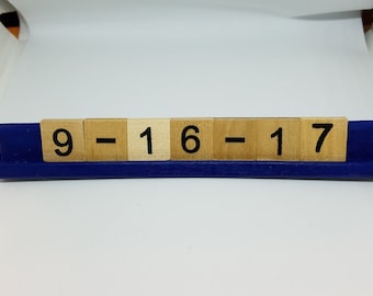 Custom Wedding Date Scrabble Stand