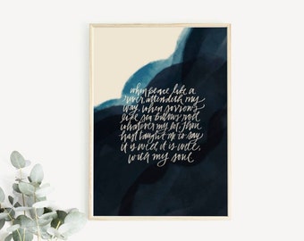 It Is Well Print | Hymn Print | christmas gift | holiday gift | thanksgiving gift | believer gift | housewarming gift