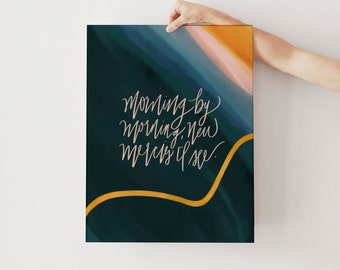 Morning by morning | Hymn Print | Great Is Thy Faithfulness | christmas gift | holiday gift | encouragement gift | housewarming gift