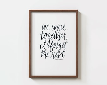We Were Together | Walt Whitman quote, Poetry art print, Literary art, Book lover gift