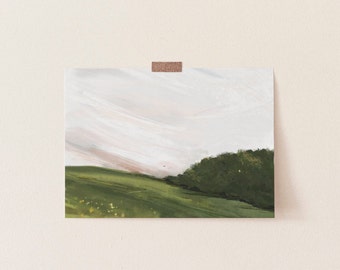 Look to the Hills | abstract landscape | woodland art print | literary art | housewarming gift