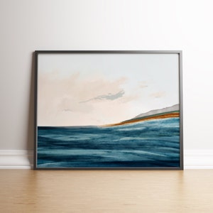 L&#39;océan, paysage abstrait, impression d&#39;art océan