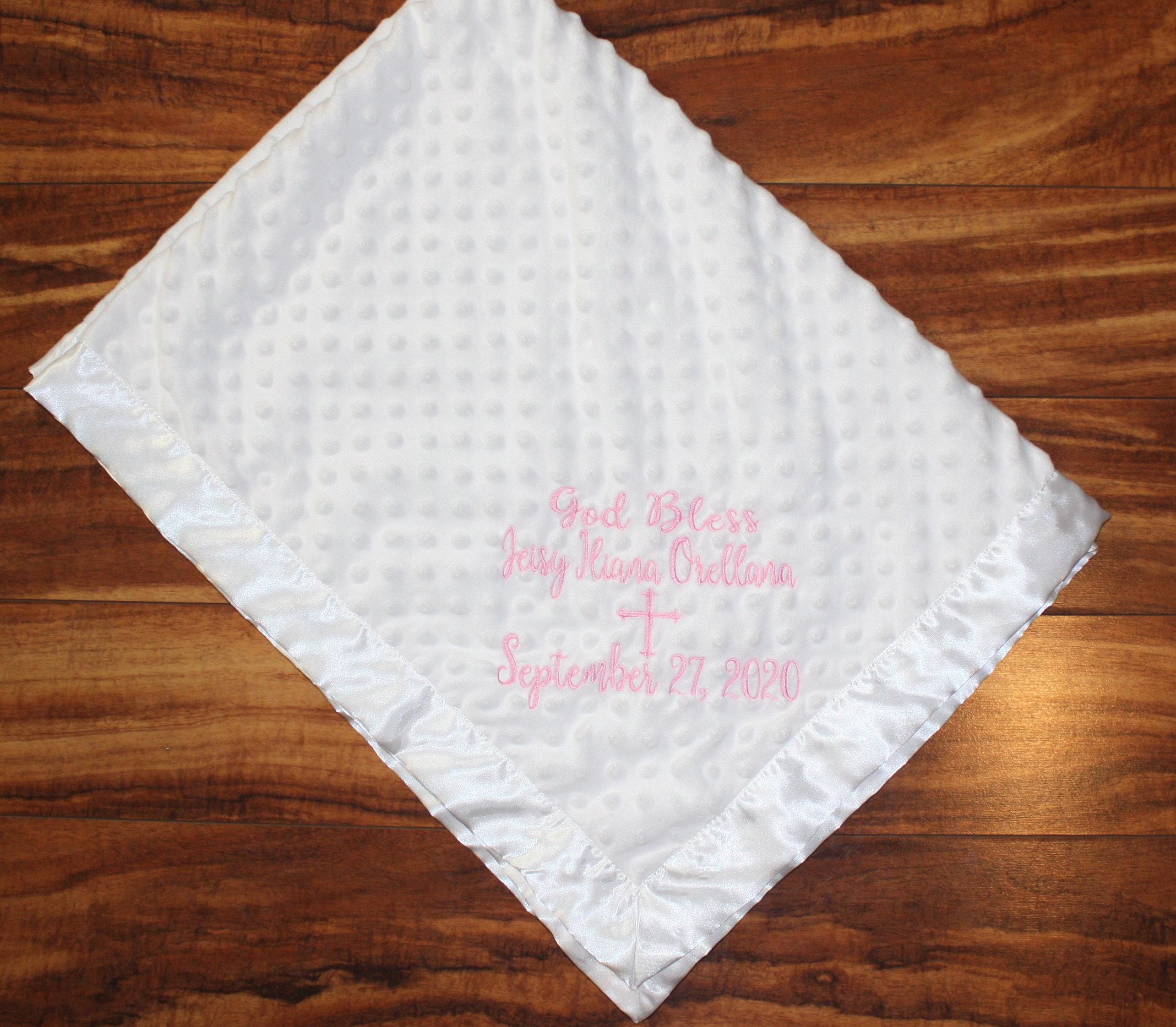 Baptism blanket Baptism baby blanket Embroidered baptism baby Etsy