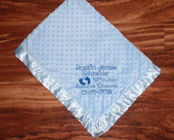 birth announcement blanket