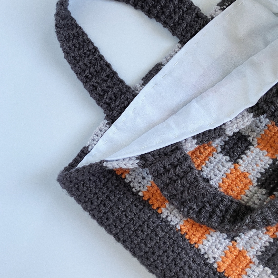PATTERN / PDF Crochet Checkered Tote Bag Pattern / Handmade Etsy