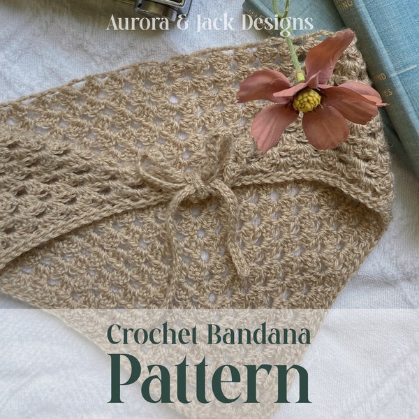 PATTERN / PDF Crochet Bandana Pattern / Handmade Accessory / Tutorial