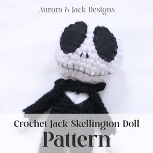 PATTERN / PDF Crochet Jack Skellington Doll Pattern / Handmade Skeleton Halloween / Stuffed Amigurumi Tutorial / Nightmare Christmas