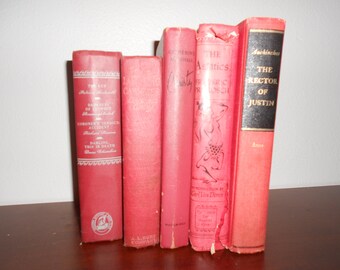 Vintage Books in Red