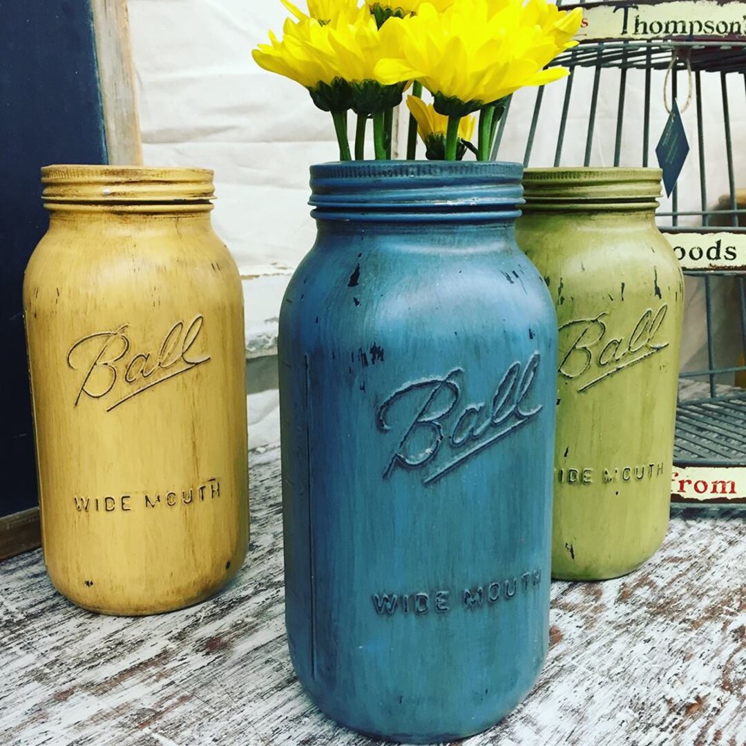 Ball Jar Vases Etsy