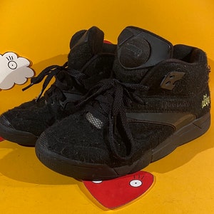 Rare Reebok Court Victory Pump X ALIFE Felt All Black Tennis women’s Sz 4.5 us