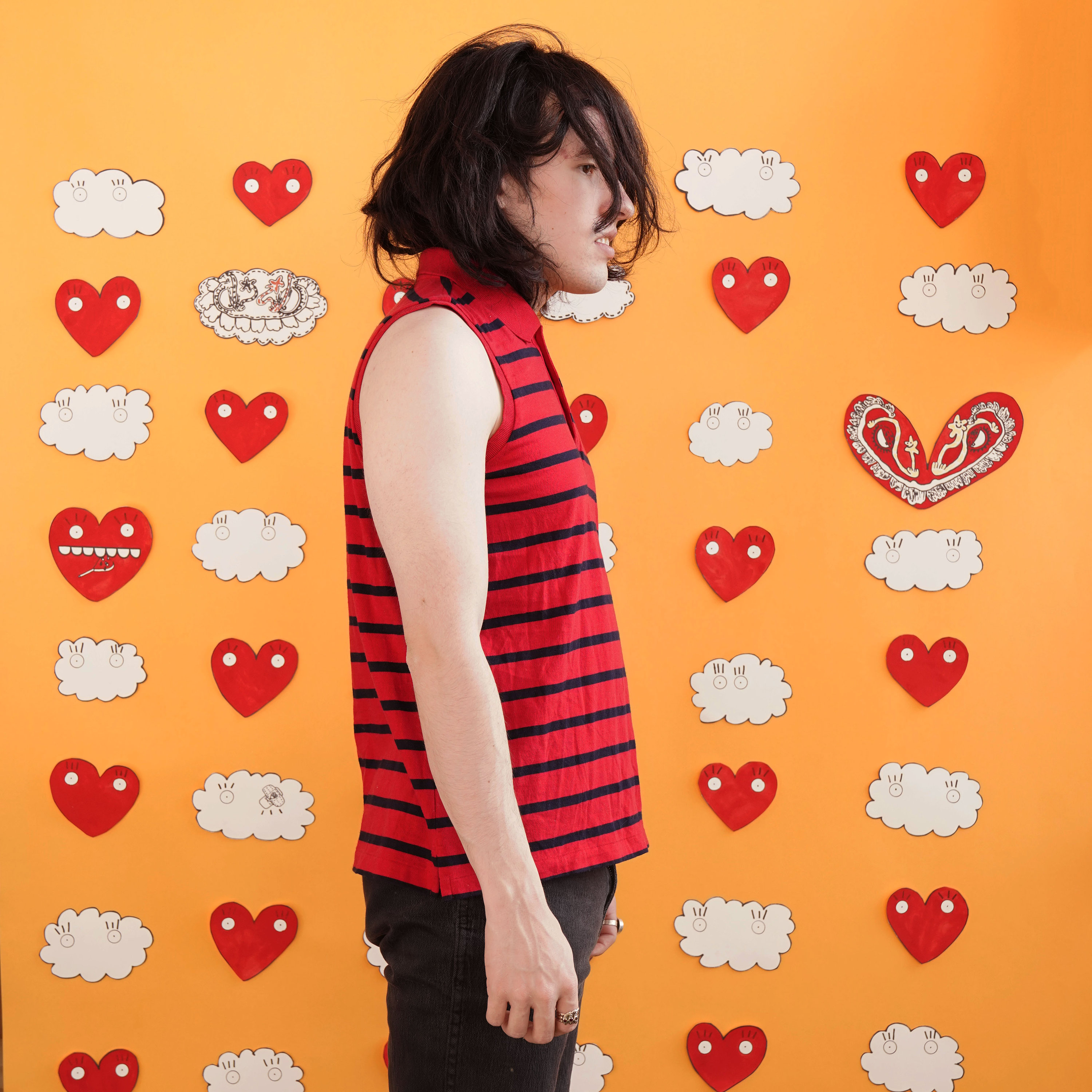 Vintage 90s Y2k Polo Ralph Lauren Sport Black and Red Stipe