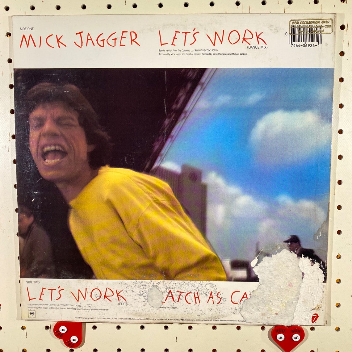 Mick Jagger Let's Work Columbia 44 06926 Vinyl Etsy