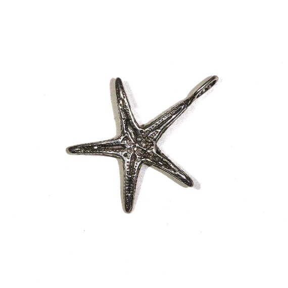Vintage Speckled Starfish  Solid Sterling Silver … - image 2