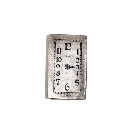 Vintage Longines Mens Rectangular Face Large Numb… - image 1