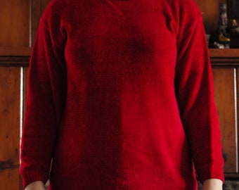 Vintage 1960s Rafaella iconic slouchy cozy red apple sweater jumper