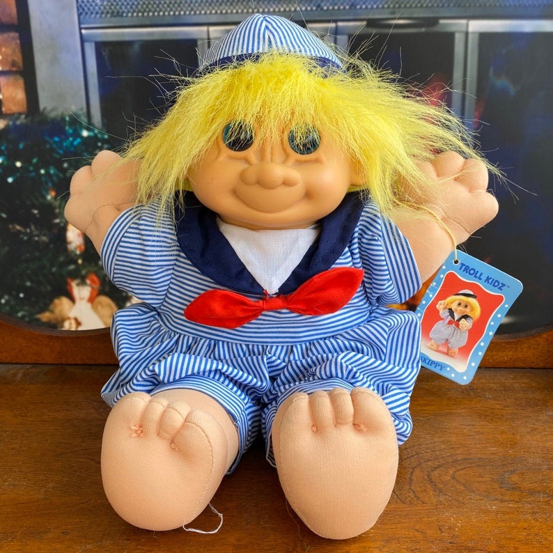 Vintage RUSS Original 90s Skippy Sailor Troll Doll Etsy