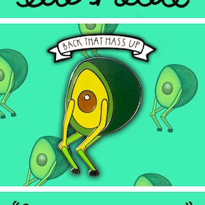 Back That Hass Up Avocado - Double Enamel Pin Pack
