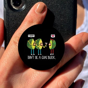 Don't Be a Guac Block Avocado Cell Phone Grip image 1