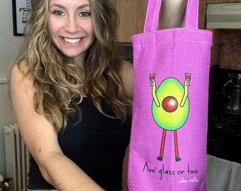 Avo Glass or Two - Avocado Wine Bag