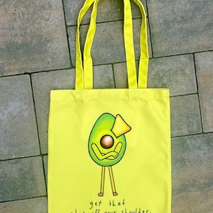 Get That Chip Off Your Shoulder Avocado Tote Bag image 1