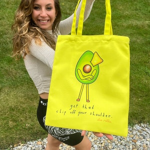 Get That Chip Off Your Shoulder Avocado Tote Bag image 2