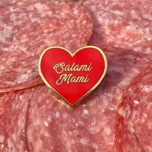 4 Pin Bundle Funny Italian Enamel Pins Pepperoni Papi, Salami Mami, I'm a fool for gabagool, Mortadella Sorella image 3