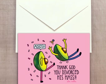 Adios! - Avocado Divorce Greeting Card