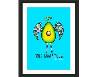 Holy Guacamole - Avocado Art Print