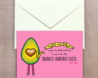 BAE - Avocado Valentine's Day Greeting Card