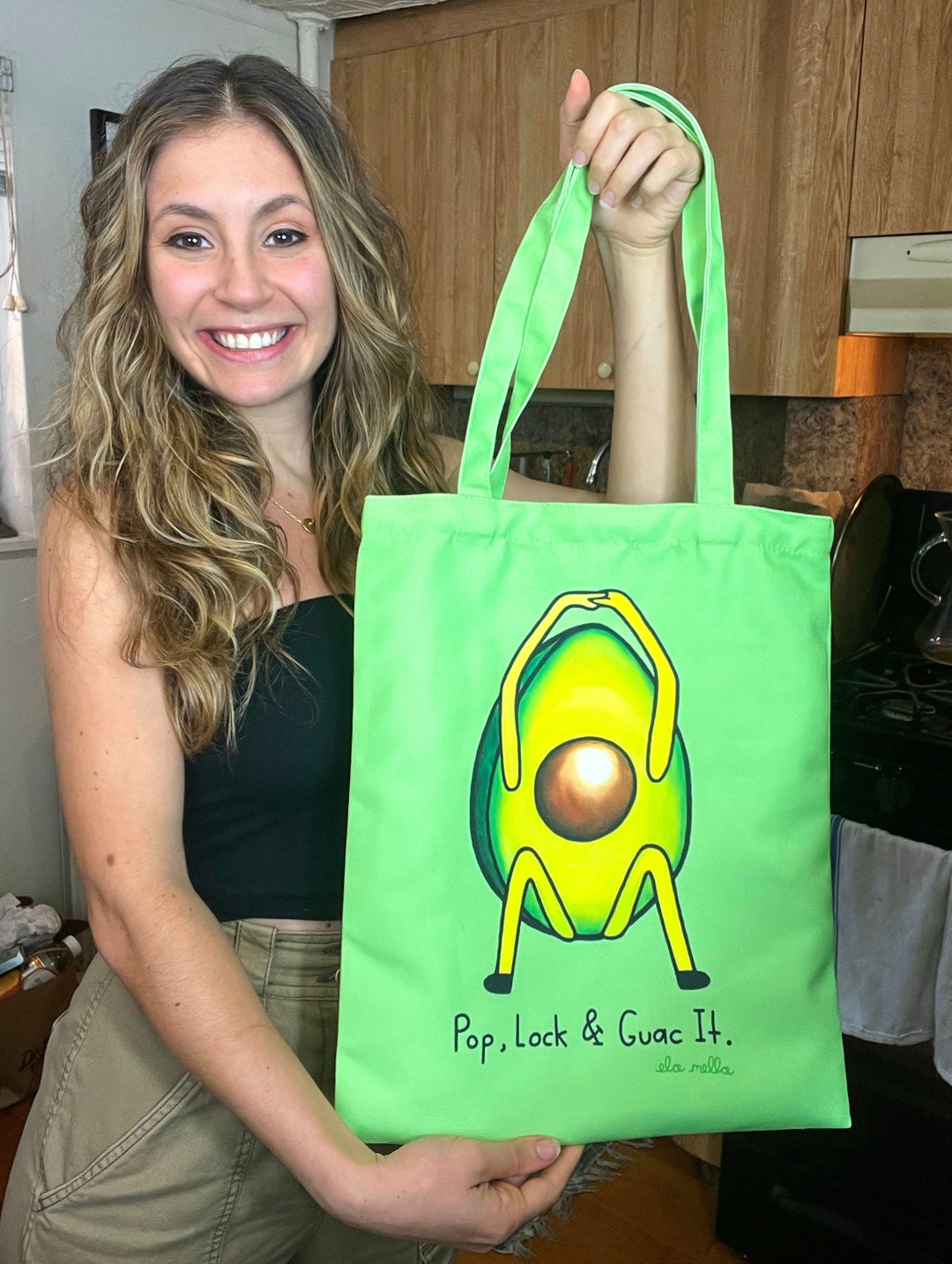 Pop, Lock & Guac It - Avocado Tote Bag - Etsy