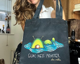 Guac Ness Monster - Avocado Tote Bag