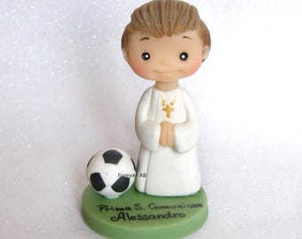 Figura de fútbol, detalle de Primera Comunión, detalles personalizados - pedido mínimo 5 piezas