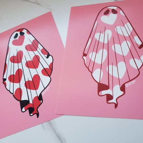 I Still Love You Art Print 5x7 Ghost Illustration Etsy