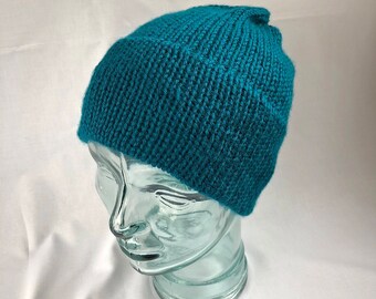 Double Brim Hat, Knit Slouchy Beanie || Adult, Unisex || in PAGODA