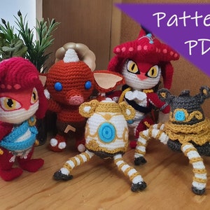 Zelda amigurumi pattern bundle / Sidon, Mipha, Egg guardian, Guardian Stalker, Bokoblin