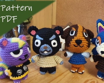 Pattern bundle - Static, Hamprhey, Wolfgang, Butch amigurumi crochet patterns