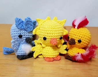 Legendary birds crochet Amigurumi - Articuno, Zapdos, Moltres