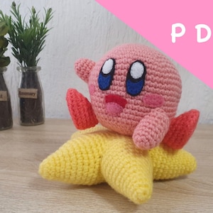 Kirby amigurumi crochet pattern
