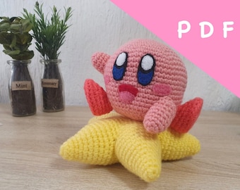 Kirby amigurumi crochet pattern