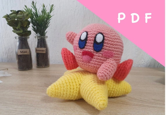Kirby amigurumi crochet pattern
