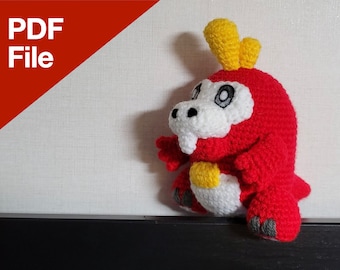 Fuecoco crochet amigurumi pattern