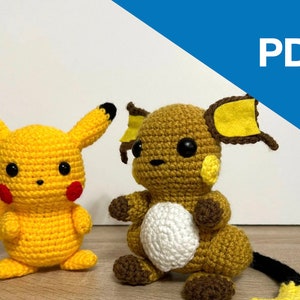 Pikachu & Raichu Amigurumi Pattern