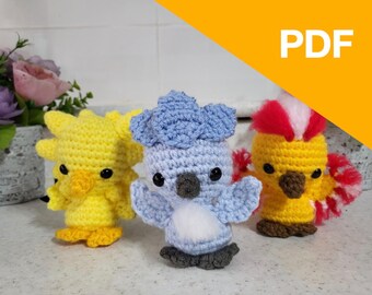 Patrón Amigurumi pájaros legendarios