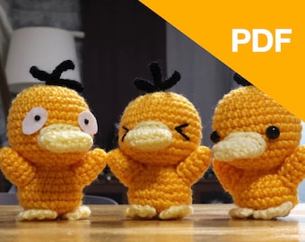 Baby Psyduck Crochet Amigurumi Pattern - PDF file