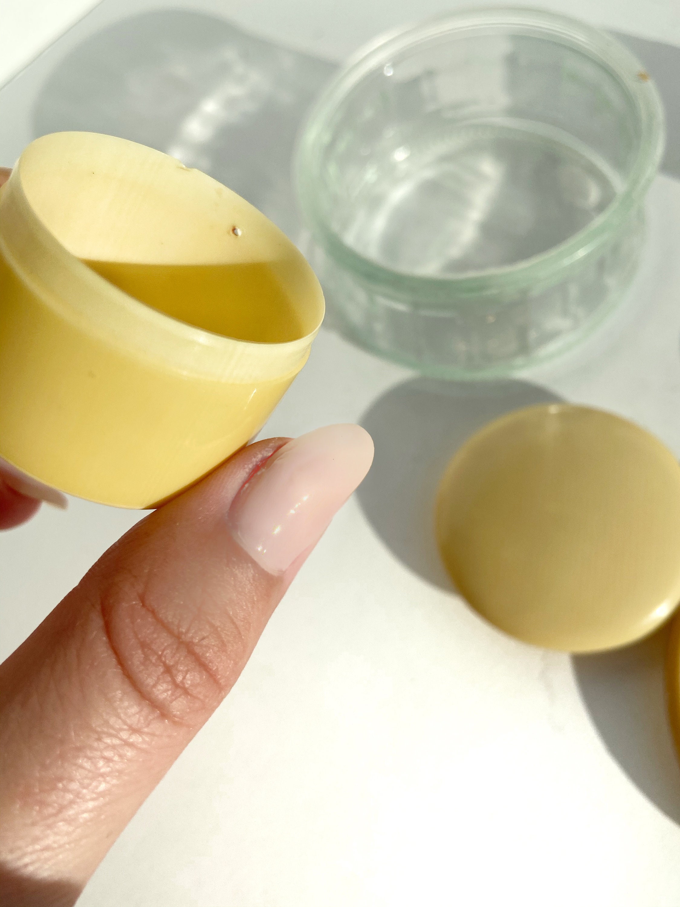 Vintage Makeup Jars Monogram Celluloid Glass Jar Case 1950s Etsy